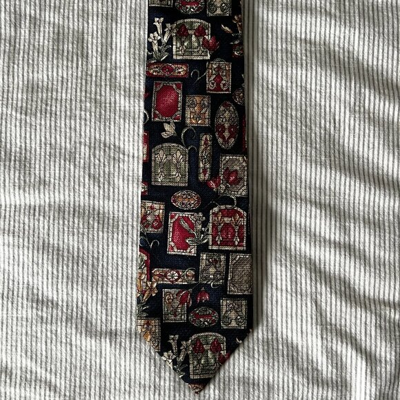Christian Dior Vintage Royal Neck Tie 100% Silk - Picture 5 of 8